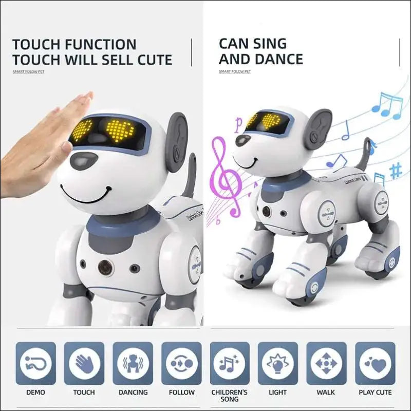 10 -Remote Controlled Stunt Dog. Voice Command Programmable - Remote Control Pet