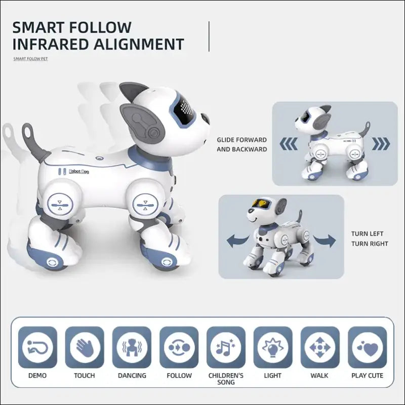 10 -Remote Controlled Stunt Dog. Voice Command Programmable - Remote Control Pet