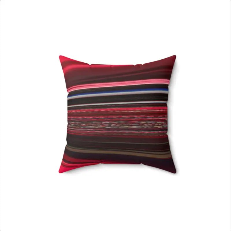 goodwod-furniture, goodwood-furniture.com, 11 -Spun-polyester Recycled Decorative Pillow. Throw pillow, Red with various colored pinstripes