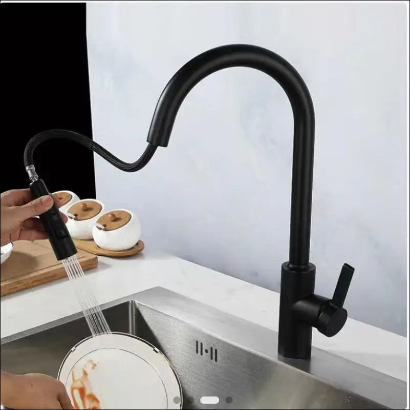 12 -Smart Touch Kitchen Faucet Stainless Steel Digital Display. Pull-out Universal - Handmade White Smart Hot And Cold