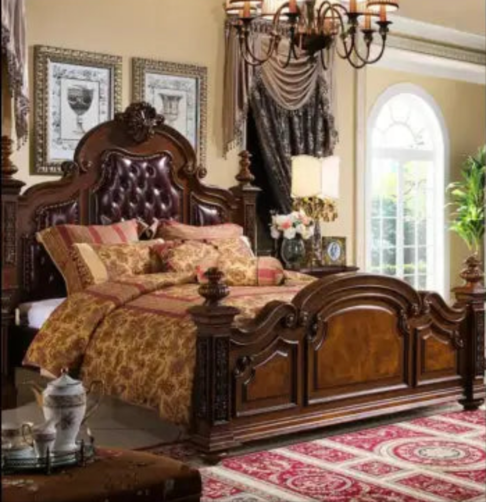 Gorgeous hand carved king sized bed