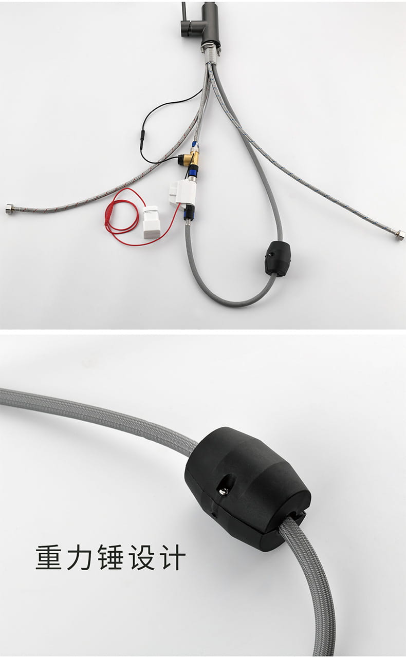 Headset with microphone and cables for MacArthur’s Merch Touch Digital Faucet.