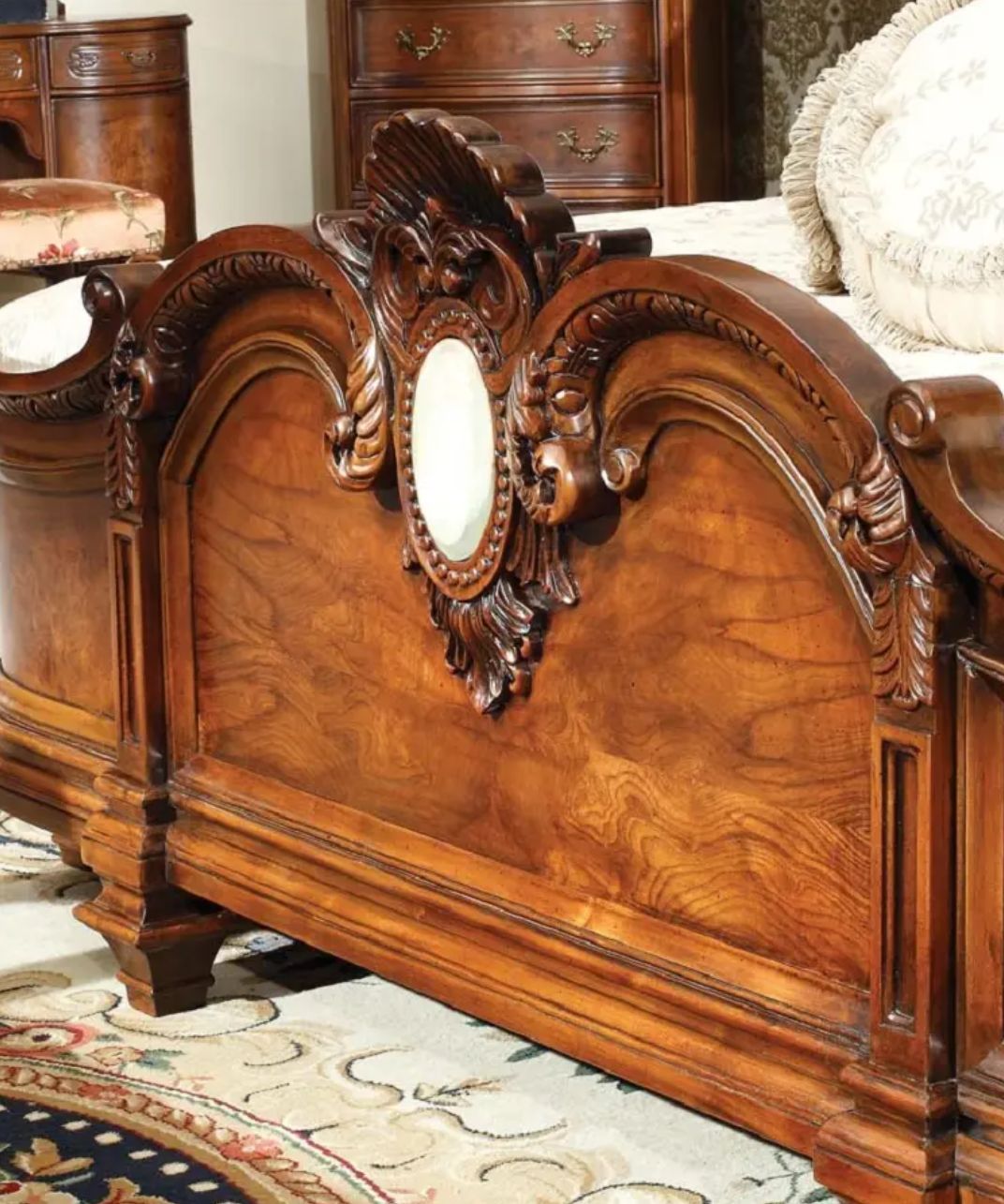 Gorgeous solid wood French styled king sized bed