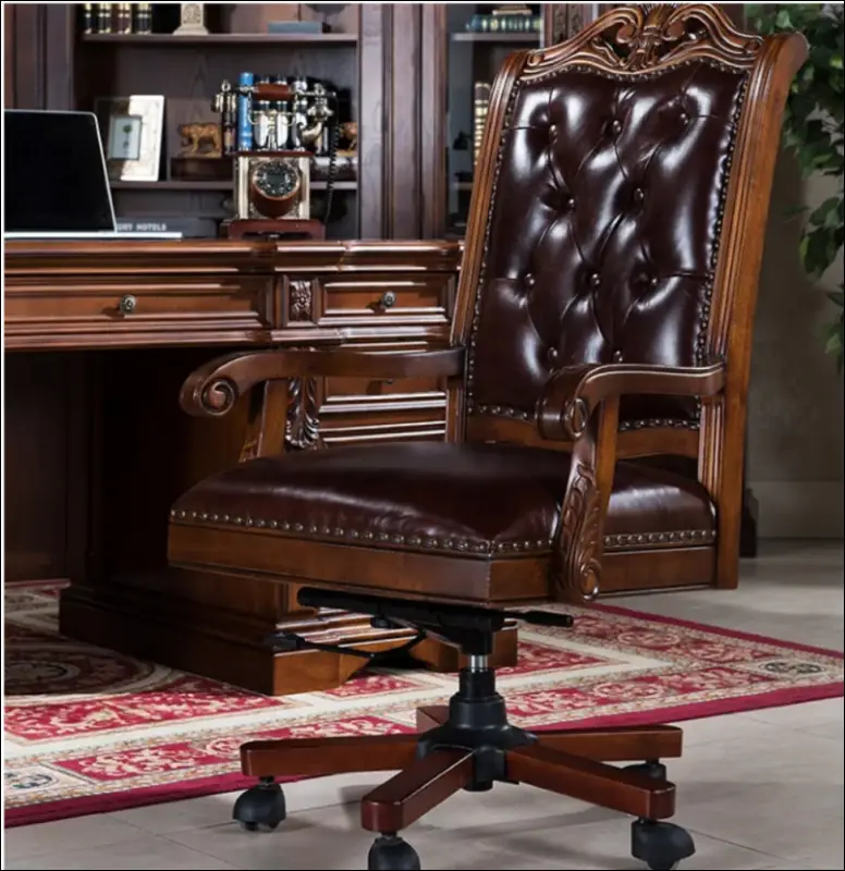 Antique Style American Desk and Chair. - Office furniture Handmade Goodwood Furniture Brown / 1600* 820*790*