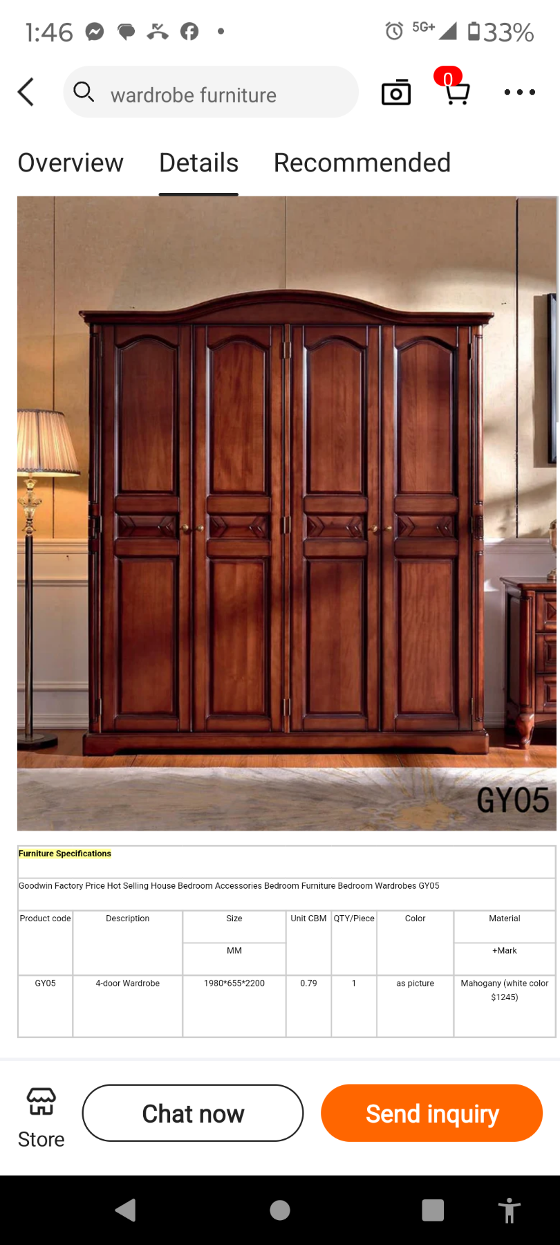 Armoire.4 door 3 drawer plenty of space. Has hand carved features and environmentally friendly stain - Handmade Hand