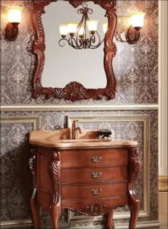 Solid oak bath vanity. With Mirror /optional 