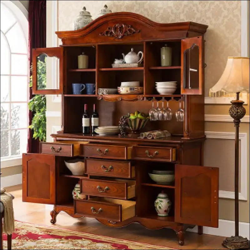 Beautiful solid wood china cabinet. Hand crafted