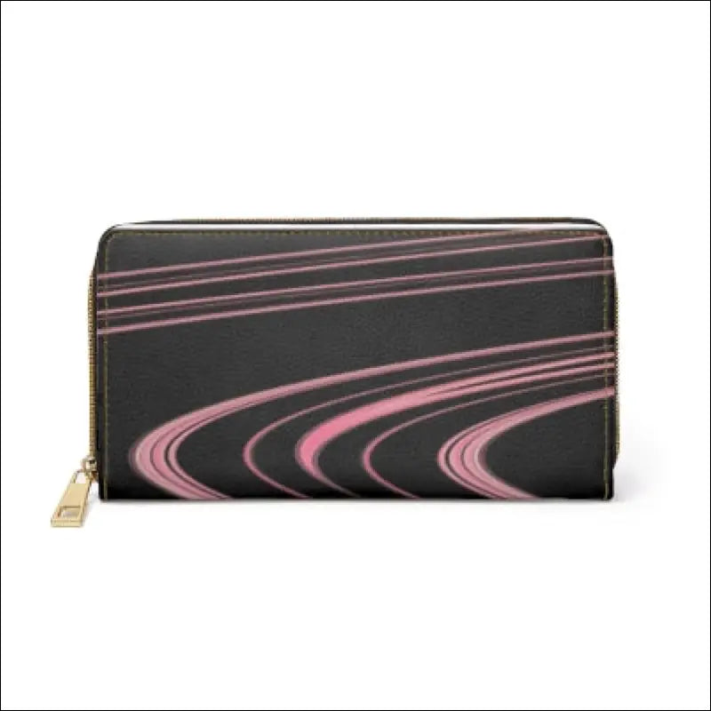 -Decorative Wallet. - Wallet Handmade Goodwood Furniture Black with pink saturn like rings / Female / White Office