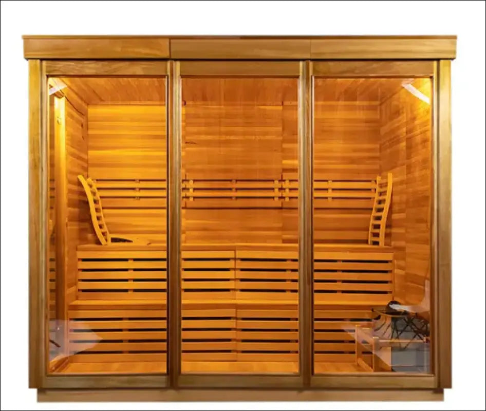 Traditional indoor Steam Sauna. Holds up to 4 people. -Goodwood-Furniture Infrared and Indoor Saunas