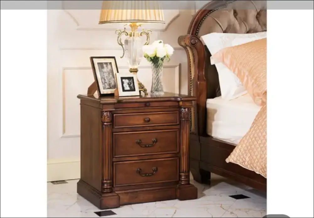 Goodwood-furniture, Goodwood-furniture.com, Wood Nightstand. Solid Wood Construction with Hand Carved DetailsWood Nightstand. Solid Wood Construction with Hand Carved Details