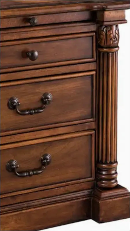 Wood Nightstand. Solid Construction with Hand Carved Details - Furniture Handmade Goodwood Our Product line